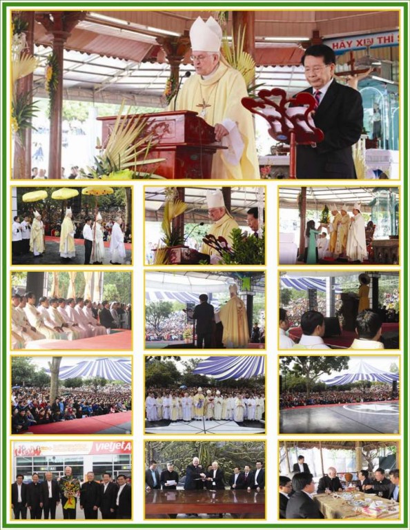ĐTGM Joseph Kurtz, Chủ tịch Hội đồng Giám mục Hoa Kỳ (từ 12-2013 đến 12-2016) dâng Thánh lễ Tân niên cho 25 ngàn giáo dân Giáo phận Vinh.